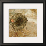 Nest Red Leaf Art by Susan Friedman
