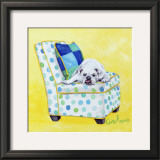 Bulldog on Polka Dots Posters by Carol Dillon