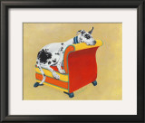Great Dane on Orange Prints by Carol Dillon