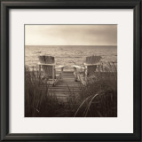 Beach Chairs Print by Christine Triebert