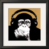 Headphone Monkey Posters by Steez 