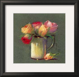 Vase with Rosebuds Posters by Rozsika Hetyei-Ascenzi