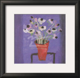 Anemones, Blue, Pink Poster by McArthur 