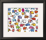 Elephants Posters by Andree Prigent