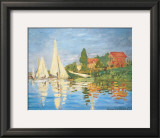 Regattas in Argenteuil Prints by Claude Monet