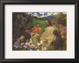 Christ and the Little Children Print by Endre Komaromi-Kacz