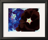 Black Hollyhock Blue Larkspur, 1930 Poster by Georgia O'Keeffe