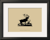 Elk Silhouette V Art by Vision Studio 