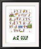 A-Z of Golf Poster by Nicola Streeten