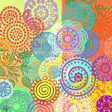 Circle Flowers III Poster von Rebecca Lyon