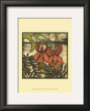 Mini Fuchsia and Silhouette II Print by Jennifer Goldberger