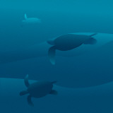 Sea Turtles I Posters van Laurent Mansier