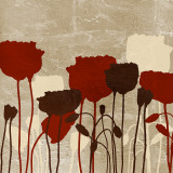 Floral Simplicity VI (red) Posters by Patricia Quintero-Pinto