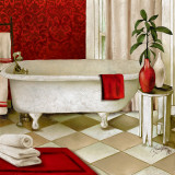 Red Bain I Posters by Elizabeth Medley