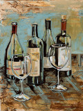 Wine I Prints by Heather A. French-Roussia