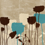Floral Simplicity III (blue) Prints by Patricia Quintero-Pinto