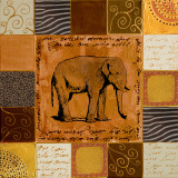 African Collage II Prints by Patricia Quintero-Pinto
