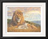 Lion and Lamb Posters by Lucie Bilodeau