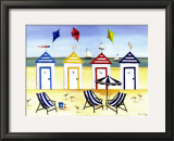 Beach Houses Poster by Katharine Gracey