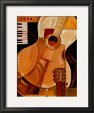 Abstract Guitar Prints by Paul Brent