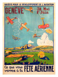 Geneve, Fete Aerienne Lámina giclée