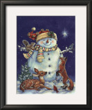 Jolly Snowman Print by Donna Race