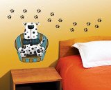 Polka Dot Pup Wall Decal by Jo Parry