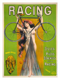 Racing, Cycles et Pieces Giclee Print