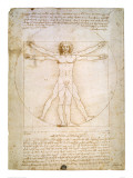 Vitruvianischer Mensch|Vitruvian Man, ca. 1492 Kunstdrucke von Leonardo da Vinci 