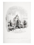 I Make the Acquaintance of Miss. Mowcher, Illustration from 'David Copperfield' by Charles Dickens Giclee-trykk av Hablot Knight Browne I Make the Acquaintance of Miss. Mowcher, Illustration from 'David Copperfield' by Charles Dickens Giclee-trykk av Hablot Knight Browne