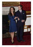 Prince William and Kate Middleton, Announcing their Engagement and Forthcoming Royal Wedding.  Giclee Print