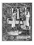 The Lady of the Lake Telleth Arthur of the Sword Excalibur, Illustration from 'Le Morte D'Arthur' Giclee Print by Aubrey Beardsley