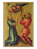 The Offerings of Cain and Abel from the High Altar of St. Peter's in Hamburg, the Grabower Altar reproduction procédé giclée par Master Bertram of Minden 