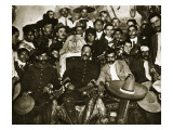 Pancho Villa in the Presidential Chair with Emiliano Zapata at His Side, Mexico City, 1914-5 Giclee Print