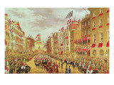 Wedding Procession of Edward, Prince of Wales and Princess Alexandra Driving Through the City Giclee Print by Robert Dudley