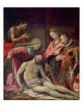 The Deposition of Christ with St. John the Baptist, St. Catherine of Alexandria and a Donor Giclee Print by Santi Di Tito 