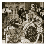 Latimer Preaching before Edward Vi, Illustration from 'Hutchinson's Story of the British Nation' Giclee-trykk av Ernest Board