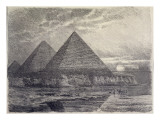 The Pyramids of Giza, from a Series of the 'seven Wonders of the World', 1886 Giclee Print by Ferdinand Knab