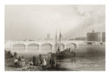 Wellesley Bridge, Limerick, Ireland, from 'scenery and Antiquities of Ireland' by George Virtue Lámina giclée por William Henry Bartlett Wellesley Bridge, Limerick, Ireland, from 'scenery and Antiquities of Ireland' by George Virtue Lámina giclée por William Henry Bartlett