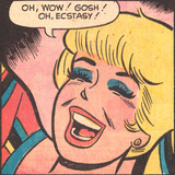 Archie Comics Retro: Betty Comic Panel; Ecstasy! (Aged) Posters Archie Comics Retro: Betty Comic Panel; Ecstasy! (Aged) Posters