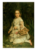 Portrait of Gracia, Full Length, Wearing a White Dress, Picking Wild Flowers Lámina giclée por John Everett Millais Portrait of Gracia, Full Length, Wearing a White Dress, Picking Wild Flowers Lámina giclée por John Everett Millais
