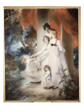Portrait of Mrs Ayscoghe Boucherett with Her Two Eldest Children, Emilia and Ayscoghe Giclee Print by Thomas Lawrence