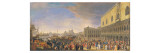 Arrival of the Comte Languet De Gergy at the Palazzo Ducale, Venice, November 1726 reproduction procédé giclée par Luca Carlevaris
