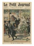 A Wedding on a Handcart, Illustration from 'Le Petit Journal', Supplement Illustre, 15th May 1910 Giclee Print by French School 