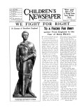 We Fight for Right, Front Page of 'The Children's Newspaper', September 1939 Giclee Print by English School 