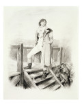 Sydney Carton, from 'Charles Dickens: a Gossip About His Life', by Thomas Archer, Published C.1894 Giclee-trykk av Hablot Knight Browne Sydney Carton, from 'Charles Dickens: a Gossip About His Life', by Thomas Archer, Published C.1894 Giclee-trykk av Hablot Knight Browne