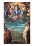 Christ Arresting the Plague with the Prayers of the Virgin, St. Rocco and St. Sebastian Giclée-tryk af Paolo Veronese
