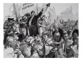 A Public Meeting with a Speaker Demanding Electoral Reform, in St Peter's Fields, Manchester Giclée-tryk af C.l. Doughty A Public Meeting with a Speaker Demanding Electoral Reform, in St Peter's Fields, Manchester Giclée-tryk af C.l. Doughty