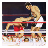 Muhammad Ali Regaining His Crown in the Fight Against George Foreman in 1974 Giclee Print by John Keay