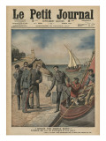 King Manuel Ii of Portugal Bidding Farewell to His Country, 'Adeus Par Nunca Mais' Giclee Print by French School 